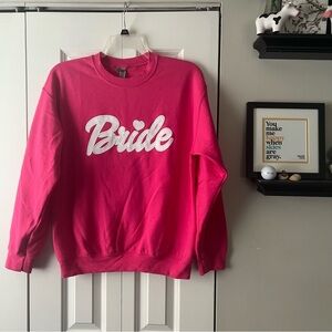 Barbie Bride Pink Crewneck Pullover Sweatshirt